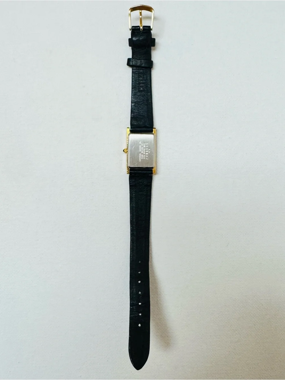 Vintage Citizen Strada Beveled Crystal Women's Gold Black Tank Watch 3220-S25732